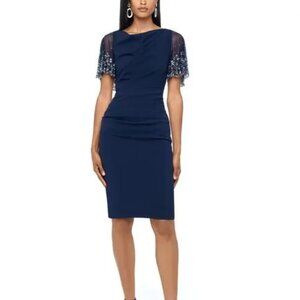 Betsy & Adam ruched dress Navy size 12